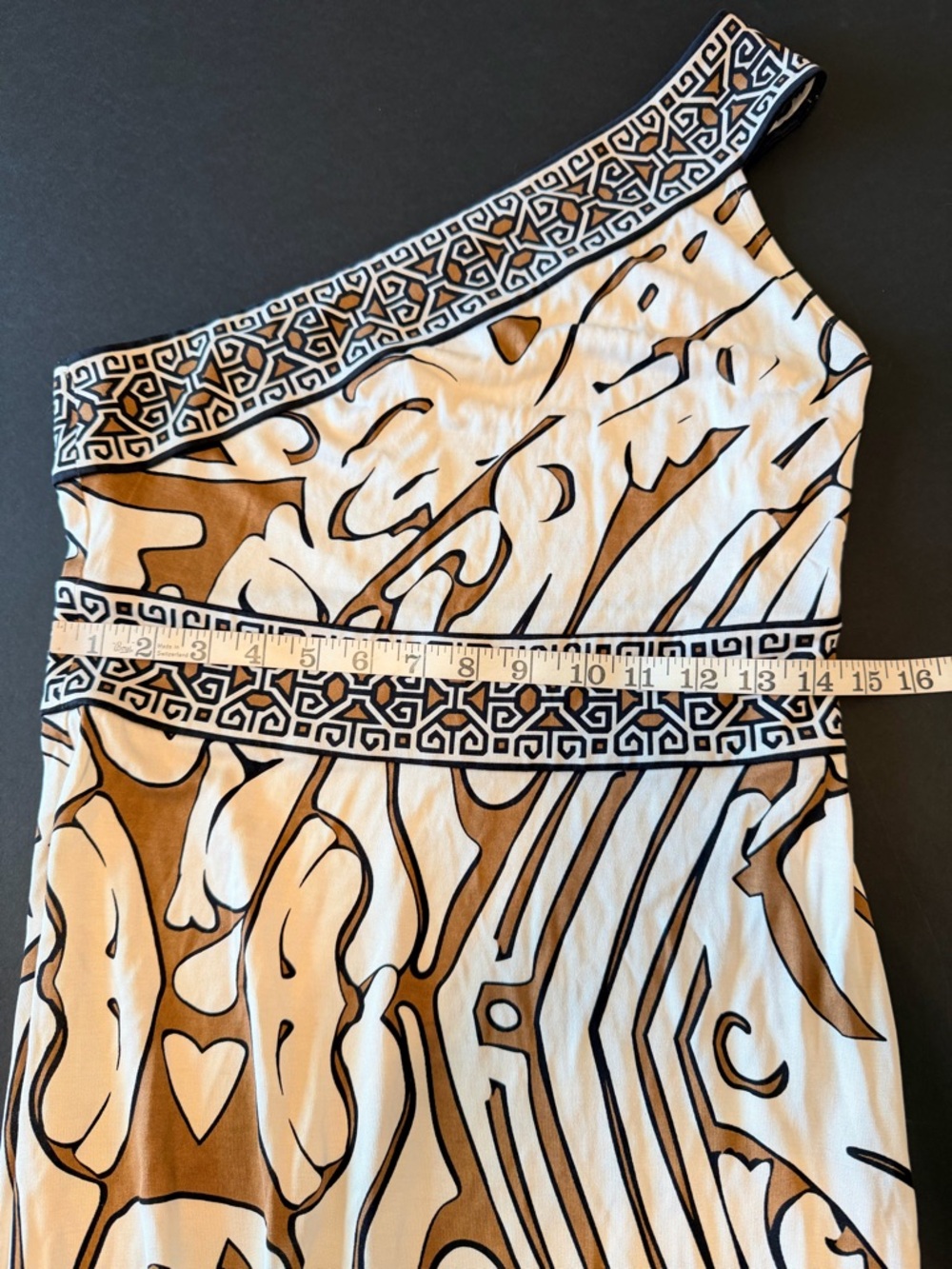 Diane Von Furstenberg 100% Silk Jersey Tahitian Maze Print, Y2K size 8 - Picture 5 of 9